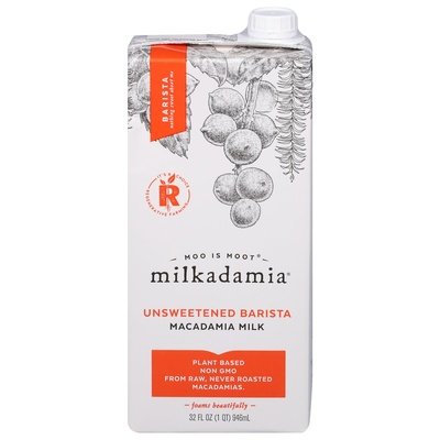 Milkadamia Macadamia Milk Unsweetened Barista 6/32 OZ [UNFI #2667350] [ebt]