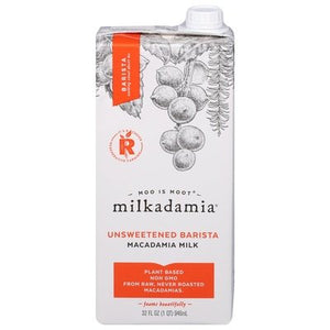 Milkadamia Macadamia Milk Unsweetened Barista 6/32 OZ [UNFI #2667350] [ebt]