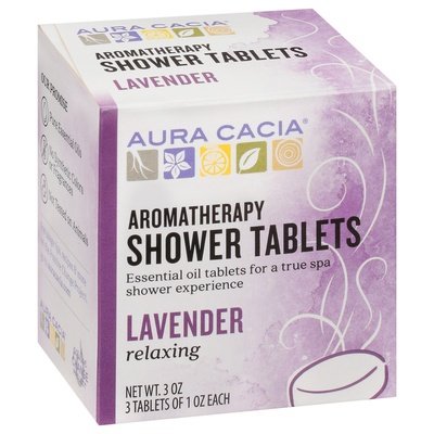 Aura Cacia Shower Tablets Aromatherapy Lavender Relaxing 1/3 OZ [UNFI-CARLISLE #414383]