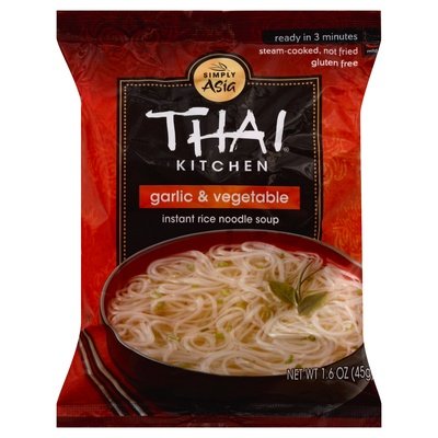 Thai Kitchen Noodle Soup Instant Rice Garlic & Vegetable Mild 12/1.6 OZ [UNFI-CARLISLE #904565] [ebt]