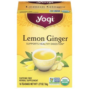 Yogi Herbal Supplement Lemon Ginger Caffeine Free Tea Bags 6/16 Bag [UNFI #0355156] [ebt]