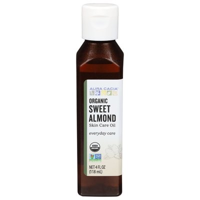 Aura Cacia Skin Care Oil Organic Everyday Care Sweet Almond 1/4 OZ [UNFI-CARLISLE #318790]