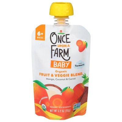 Once Upon A Farm Fruit & Veggie Blend Organic Cold-Pressed 8/3.2 OZ [UNFI #2152783] [ebt]