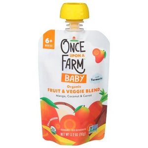 Once Upon A Farm Fruit & Veggie Blend Organic Cold-Pressed 8/3.2 OZ [UNFI #2152783] [ebt]