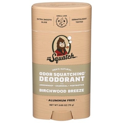 Dr Squatch Deodorant Odor Squatching Birchwood Breeze 1/2.65 OZ [UNFI-CARLISLE #3038924]