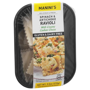 Maninis Ravioli Spinach & Artichoke 8/9.5 OZ [UNFI #03169729] [ebt]