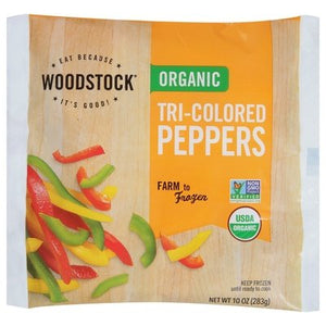 Woodstock Peppers Organic Tri-Colored 12/10 OZ [UNFI #723296] [ebt]