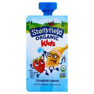 Stonyfield Organic Yogurt Lowfat Strawberry Banana 8/3.5 OZ [UNFI #2029619] [ebt]