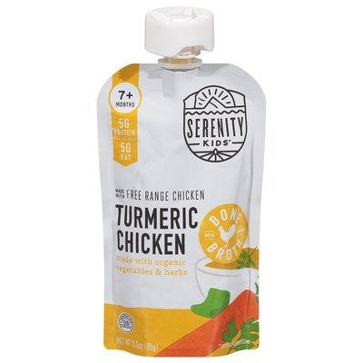 Serenity Kids Turmeric Chicken 7+ Months 6/3.5 OZ [UNFI-CARLISLE #2634947] [ebt]