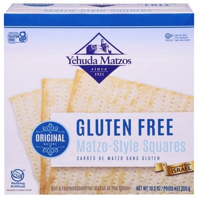 Yehuda Matzo-Style Squares Gluten Free Original  12/10.5 OZ [UNFI #114462] [ebt]