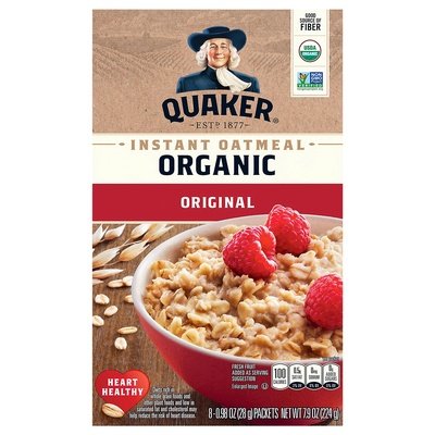 Quaker Instant Oatmeal Original Organic 6/7.9 OZ [UNFI #2736916] [ebt]