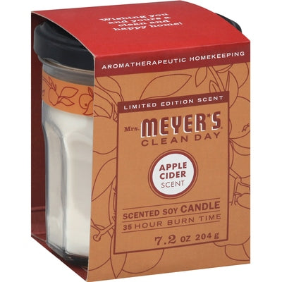 Mrs Meyers Candle Scented Soy Apple Cider Scent 6/7.2 OZ [UNFI #2739969]