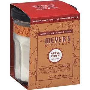 Mrs Meyers Candle Scented Soy Apple Cider Scent 6/7.2 OZ [UNFI #2739969]