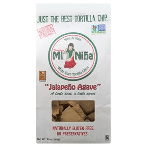 Mi Nina Tortilla Chips White Corn Jalapeno Agave 9/12 OZ [UNFI #2340305] [ebt]