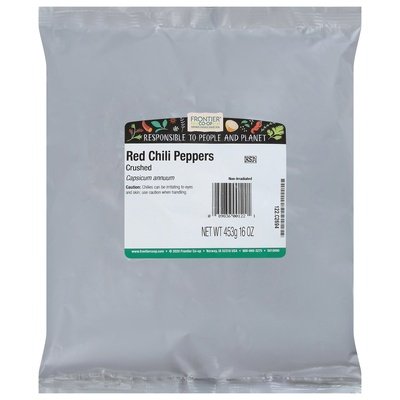 Frontier Nat Prod Co-Op Red Chili Peppers Crushed 1LB [UNFI-CARLISLE #310920] [ebt]