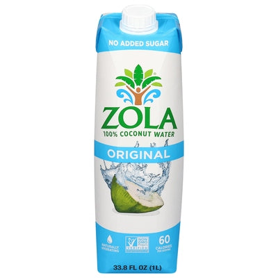 Zola Coconut Water Original 12/33.8 OZ [UNFI #01232875] [ebt]