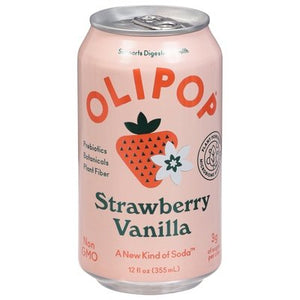 Olipop Soda Strawberry Vanilla 12/12 OZ [UNFI #2424950] [ebt]