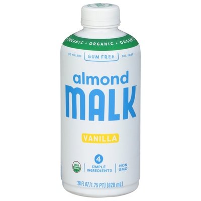 Malk Almond Milk Organic Vanilla 6/28 OZ [UNFI #1778711] [ebt]
