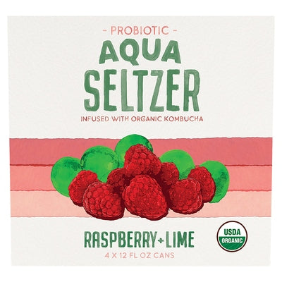 Aqua Seltzer Aqua Seltzer Probiotic Raspberry + Lime 6/4/12 OZ [UNFI #02942977] [ebt]