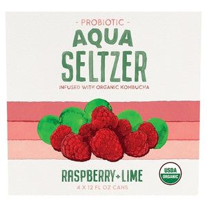 Aqua Seltzer Aqua Seltzer Probiotic Raspberry + Lime 6/4/12 OZ [UNFI #02942977] [ebt]