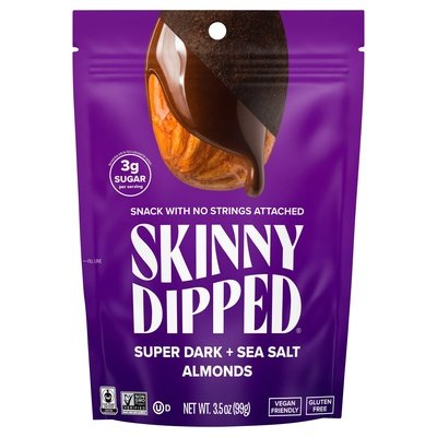 Skinnydipped Almonds Super Dark + Sea Salt 10/3.5 OZ [UNFI #2541332] [ebt]