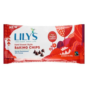 Lilys Baking Chips Semi-Sweet Style 45% Cocoa 12/9 OZ [UNFI #2386266] [ebt]