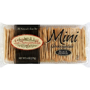 La Panzanella Croccantini Mini Black Pepper 12/6 OZ [UNFI #01572726] [ebt]