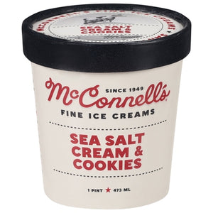 Mcconnells Ice Cream Sea Salt Cream & Cookies 8/1 PINT [UNFI #01684877] [ebt]