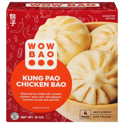 Wow Bao Bao Kung Pao Chicken 4 Pack 8/10 OZ [UNFI #03063278] [ebt]