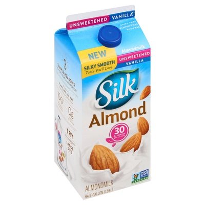 Silk Almond Milk Unsweetened Vanilla 6/64 OZ [UNFI #1140573] [ebt]