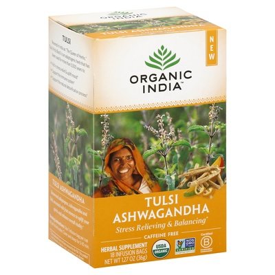 Organic India Tulsi Ashwagandha Infusion Bags 6/18 CT [UNFI #2364057] [ebt]