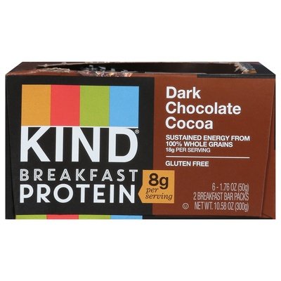 Kind Breakfast Bar Dark Chocolate Cocoa 5/6/1.76 OZ [UNFI #2903037] [ebt]