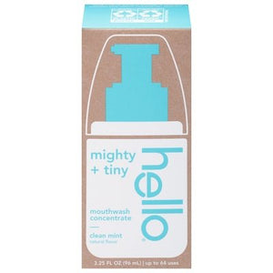 Hello Products Mouthwash Concentrate Clean Mint Mighty + Tiny 1/3.25 OZ [UNFI-CARLISLE #3037652]