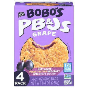 Bobos Oat Bars PB&Js Grape 4 Pack 6/4/2.1 Z [UNFI #2975738] [ebt]