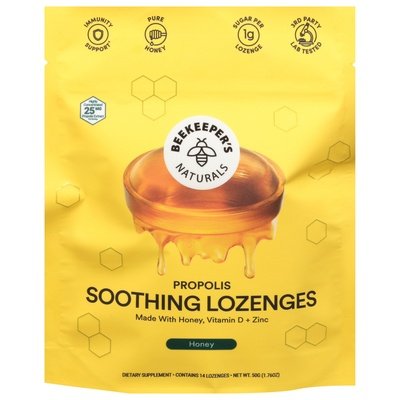 Beekeepers Naturals Soothing Lozenges Propolis Honey 1/1.76 OZ [UNFI-CARLISLE #2747012]