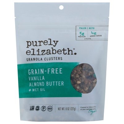 Purely Elizabeth Granola Clusters Grain-Free Vanilla Almond Butter + Mct Oil 6/8 OZ [UNFI #2417103] [ebt]