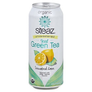Steaz Green Tea Iced Organic Unsweetened Lemon 12/16 OZ [UNFI #660514] [ebt] D