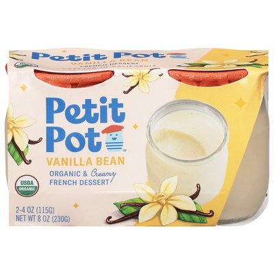 Petit Pot French Dessert Organic & Creamy Vanilla Bean 4/7 OZ [UNFI #2980951] [ebt]