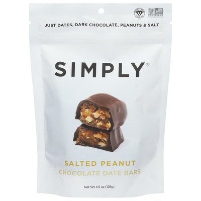 Simply Gum Chocolate Date Bars Salted Peanut 6/4.5 OZ [UNFI #2844215] [ebt]