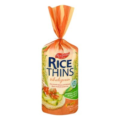 Real Foods Rice Thins Wholegrain 6/5.3 OZ [UNFI #1014166] [ebt]