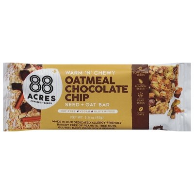 88 Acres Seed + Oat Bar Oatmeal Chocolate Chip 9/1.6 OZ [UNFI-CARLISLE #2870368] [ebt]