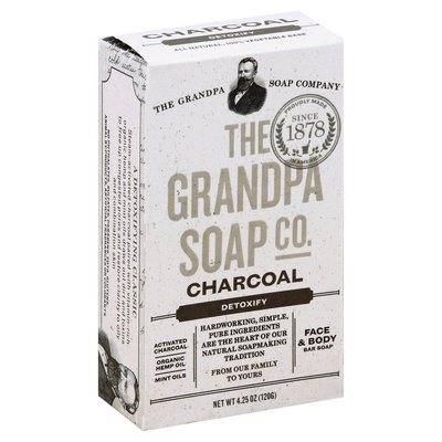 The Grandpa Soap Co Bar Soap Face & Body Detoxify Charcoal 4.25 OZ [UNFI #1875434] T