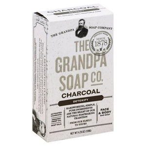The Grandpa Soap Co Bar Soap Face & Body Detoxify Charcoal 4.25 OZ [UNFI #1875434] T