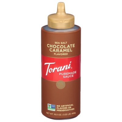 Torani Puremade Sauce Sea Salt Chocolate Caramel Flavored 4/16.5 OZ [UNFI #2459964] [ebt]