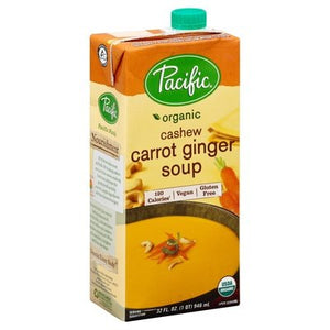 Pacific Foods Soup Cashew Carrot Ginger 12/32 OZ [UNFI #1108505] [ebt]