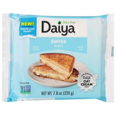 Daiya Cheese Slices Dairy-Free Swiss 8/7.8 OZ [UNFI #1565282] [ebt]
