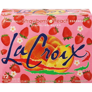 Lacroix Sparkling Water Strawberry Peach 2/12/12 OZ [UNFI #03118437] [ebt]