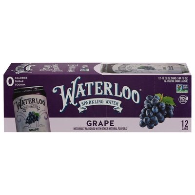 Waterloo Sparkling Water Grape 2/12/12 OZ [UNFI #2360030] [ebt]