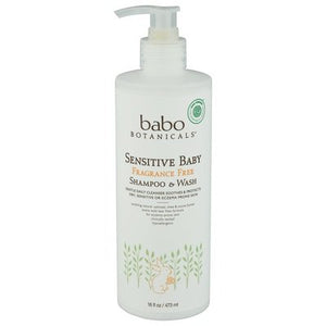 Babo Botanicals Shampoo & Wash Fragrance Free Sensitive Baby 1/16 OZ [UNFI-CARLISLE #2148807]