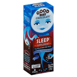 Good Day Chocolate Sleep Supplement Candy Coated Pieces 12/.99 OZ [UNFI-CARLISLE #1740778]